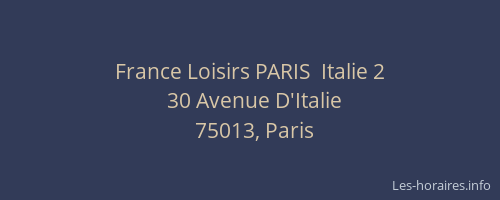 France Loisirs PARIS  Italie 2