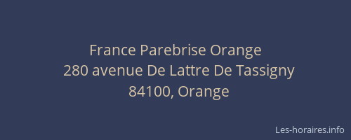 France Parebrise Orange