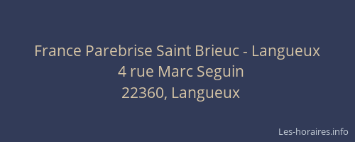 France Parebrise Saint Brieuc - Langueux