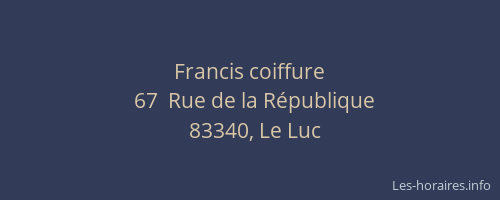 Francis coiffure