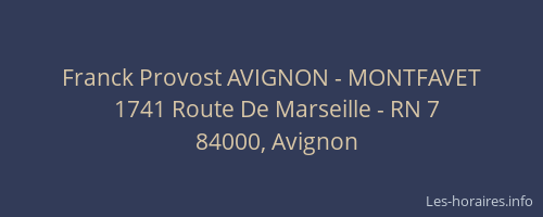 Franck Provost AVIGNON - MONTFAVET