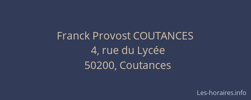 Franck Provost COUTANCES