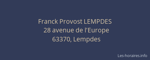 Franck Provost LEMPDES