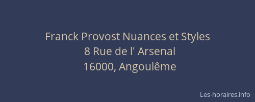 Franck Provost Nuances et Styles