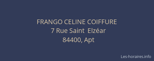FRANGO CELINE COIFFURE