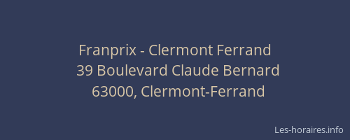 Franprix - Clermont Ferrand