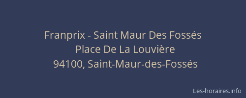 Franprix - Saint Maur Des Fossés