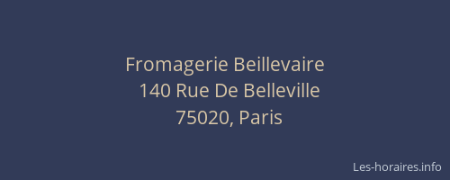 Fromagerie Beillevaire