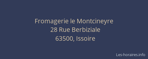 Fromagerie le Montcineyre