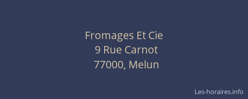 Fromages Et Cie