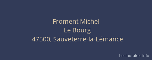 Froment Michel