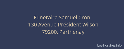 Funeraire Samuel Cron