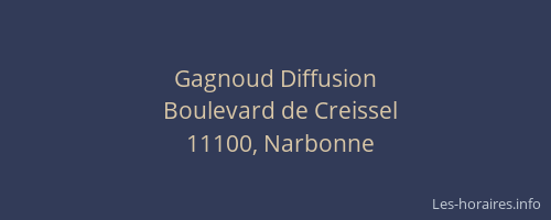 Gagnoud Diffusion