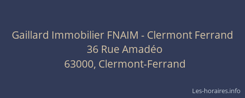 Gaillard Immobilier FNAIM - Clermont Ferrand