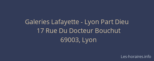 Galeries Lafayette - Lyon Part Dieu