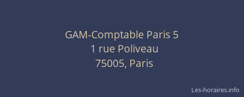 GAM-Comptable Paris 5