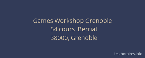 Games Workshop Grenoble