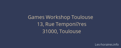 Games Workshop Toulouse