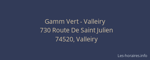 Gamm Vert - Valleiry