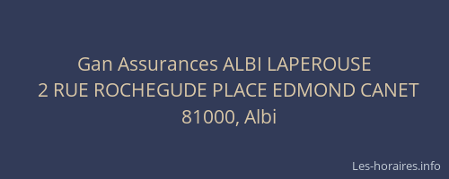 Gan Assurances ALBI LAPEROUSE