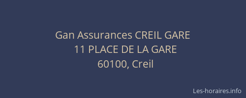 Gan Assurances CREIL GARE