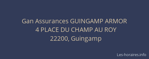 Gan Assurances GUINGAMP ARMOR