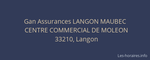 Gan Assurances LANGON MAUBEC