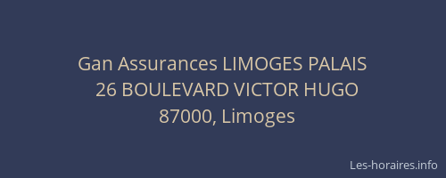 Gan Assurances LIMOGES PALAIS