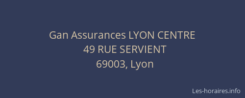 Gan Assurances LYON CENTRE