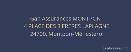 Gan Assurances MONTPON