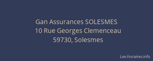 Gan Assurances SOLESMES