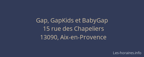 Gap, GapKids et BabyGap
