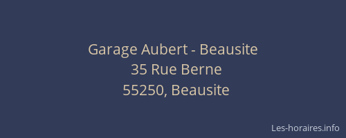 Garage Aubert - Beausite