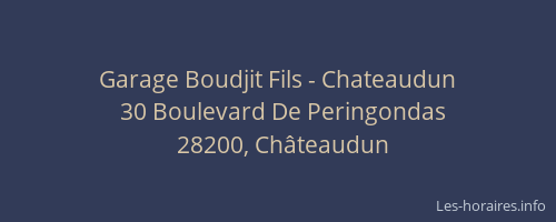 Garage Boudjit Fils - Chateaudun