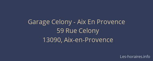 Garage Celony - Aix En Provence