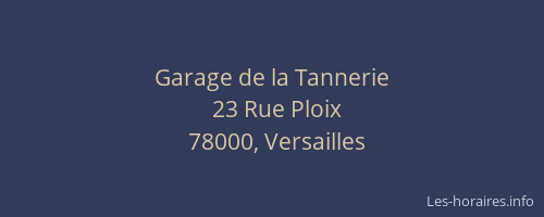 Garage de la Tannerie