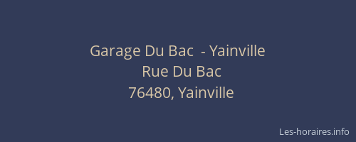 Garage Du Bac  - Yainville
