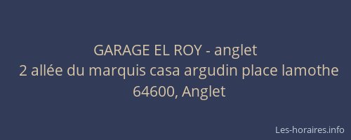 GARAGE EL ROY - anglet