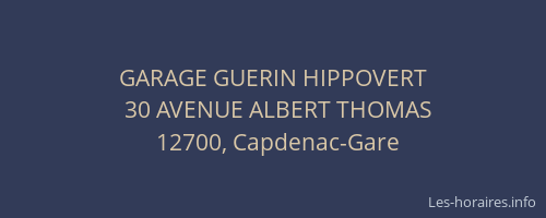 GARAGE GUERIN HIPPOVERT