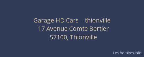 Garage HD Cars  - thionville
