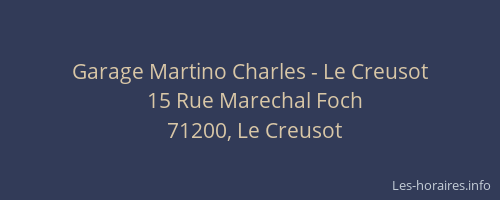 Garage Martino Charles - Le Creusot