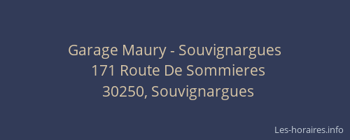 Garage Maury - Souvignargues