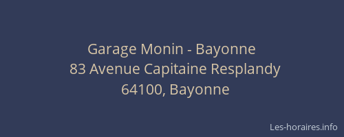 Garage Monin - Bayonne