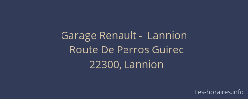 Garage Renault -  Lannion