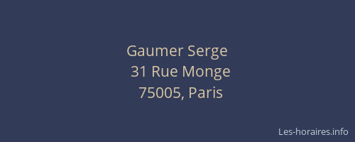 Gaumer Serge