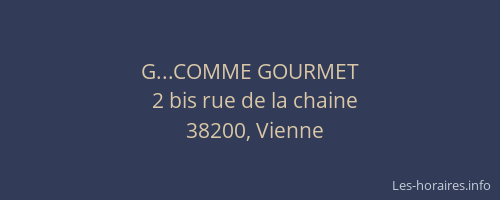 G...COMME GOURMET
