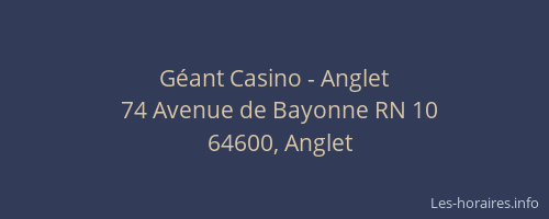 Géant Casino - Anglet