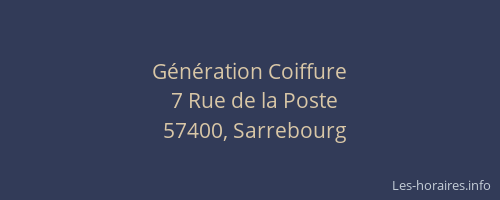 Génération Coiffure