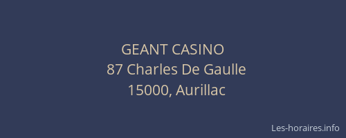 GEANT CASINO