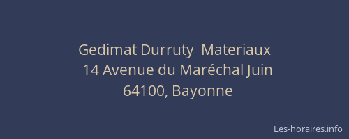 Gedimat Durruty  Materiaux